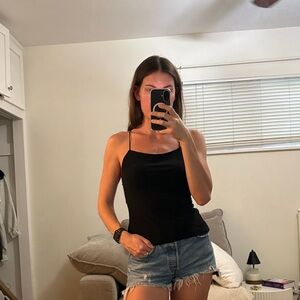 Cotton Candy Black Camisole Top